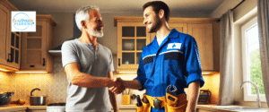 handshake between a homeowner and a plumber from Southside Plumbing of Omaha NE